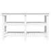 Banc de lucru, alb, 142,5x50x80 cm, lemn masiv pin , 5 - homenest.ro