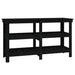 Banc de lucru, negru, 142,5x50x80 cm, lemn masiv pin , 2 - homenest.ro